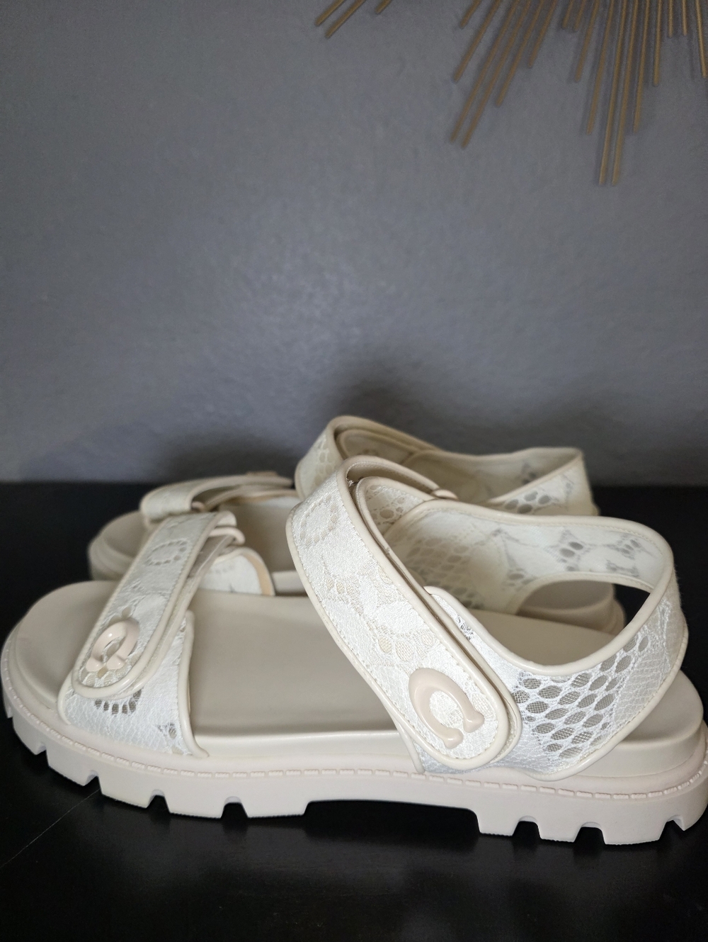 Coach Brynn Sandals, Chalk Lace - Picture 4 of 6